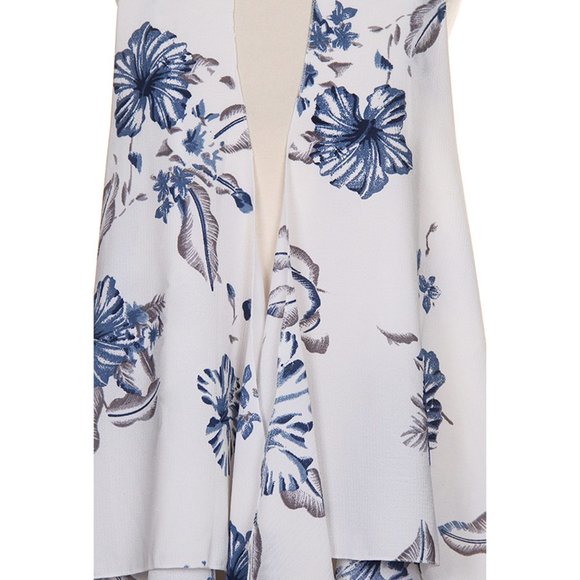 Code22 Big Flower Pattern Print Beach Cover Up - Picture 4 of 4